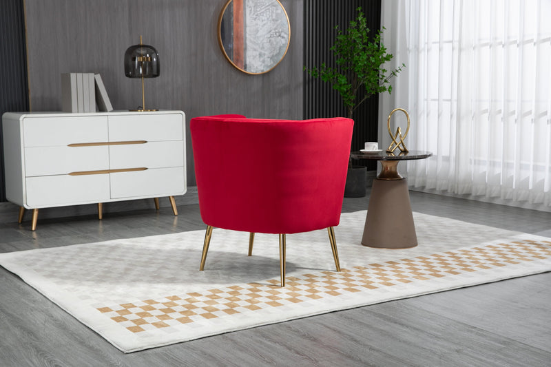 Accent Chair, leisure single chair with Golden feet