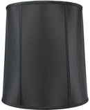 14"x16"x17" Large Drum Lampshade Black Shantung, Large Cylinder Replacement Lamp Shade for Tall Table Lamps
