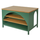 56" Farmhouse Kitchen Island with Open Storage