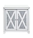 Noralie Mirrored & Faux Diamonds Console Cabinet by HouseOfZazla