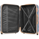 20-Inch Carry-On Luggage with Expandable Travel Bag Set, ABS Hard Shell Two-piece suitcase set, light blue