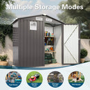 6X3.5FT Compact Metal Outdoor Storage Shed with Peaked Roof and Lockable Door, Gray, by Montret