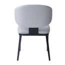 7-Piece Modern Dining Set with Wood, Faux Leather, and Metal Frame Gray+Black+Natural Finish