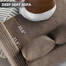 Deep Seat Convertible Sofa With Soft Pillows And Ottomans by HouseOfZazla