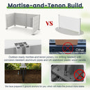 50" W x 49" H Outdoor Privacy Screen, Air Conditioner Fence, All-Weather Vinyl Privacy Fence Screens with Aluminum by HouseOfZazla