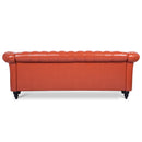 84.65" Rolled Arm Chesterfield 3 Seater Sofa