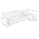 Sofa Set With Ottoman And Pillows, Textured, High Resilience Cushions by HouseOfZazla