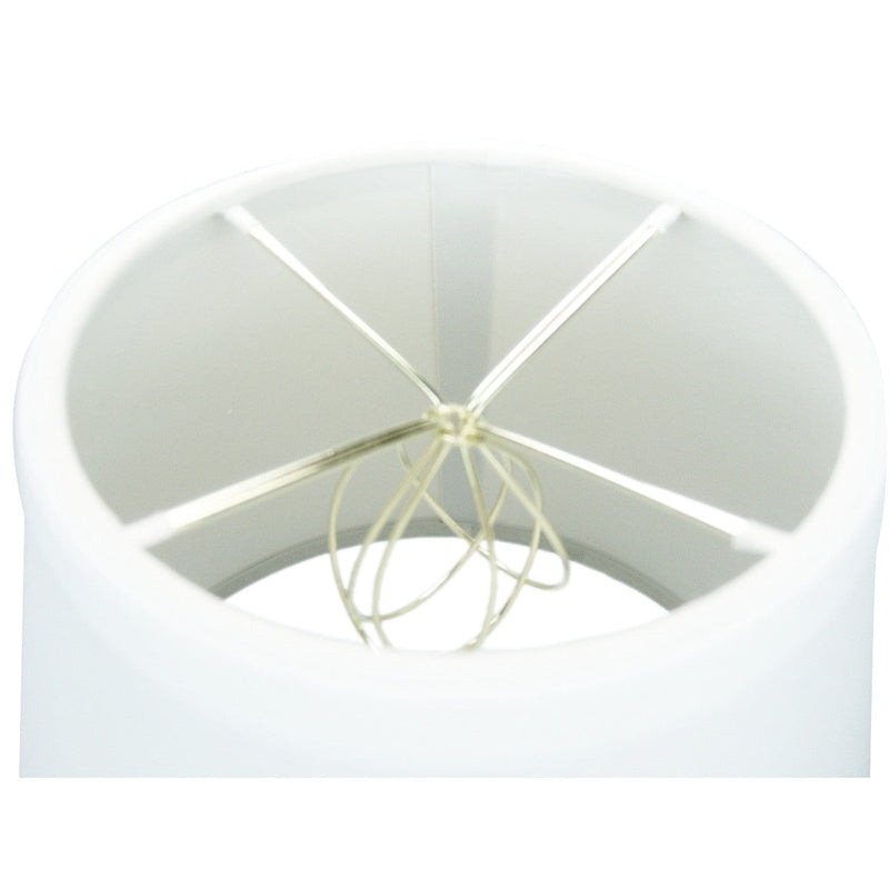 8"W x 7"H Empire Hardback White Linen Edison Clip-On Lampshade