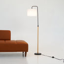 Lior - Arc Floor Lamp With Cylinder Shade - Black by HouseOfZazla
