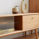 TV Cabinet With Chinese Changhong Glass Doors, Two Drawer Storage Space TV Standing by HouseOfZazla