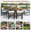 7 Pieces Outdoor Dining Set Patio Dining Table And Chair Set With And Removable Cushions For Patio by Unique Piece Furniture