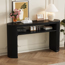 Console Table With Fluted Legs, Open Shelf by HouseOfZazla