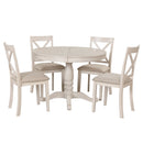 Modern Dining Table Set For 4, Round Table And 4 Kitchen Room Chairs, 5 Piece Kitchen Table Set For Dining Room, Dinette, Breakfast Nook by HouseOfZazla