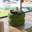 Nest - Low Round Upholstered Ottoman by HouseOfZazla