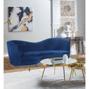Marsden - Upholstered Recessed Arm Sofa - Blue by HouseOfZazla