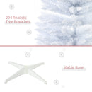HOMCOM 5' Snow Flocked Artificial Pencil Christmas Tree