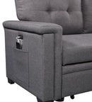 Ashlyn - Reversible Sleeper Sectional Sofa With Storage Chaise, USB Charging Ports And Pocket by HouseOfZazla