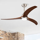 52" Solid Wood Blades Ceiling Fan with Light and Remote Control by HouseOfZazla