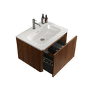 Etna - Striped Bathroom Vanity With Ceramic Sink, Wall Mounted Floating Bathroom Vanity For Modern Bathroom