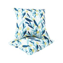 4 Pack Outdoor/Indoor Throw Pillows with Coastal Leaves Design