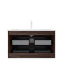Noor 36" Bathroom Vanity with Sink, Wall-Mounted Floating Plywood Cabinet with 2 Drawers by HouseOfZazla