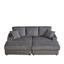 3 Seater Sofa With 2 Ottomans For Living Room by HouseOfZazla