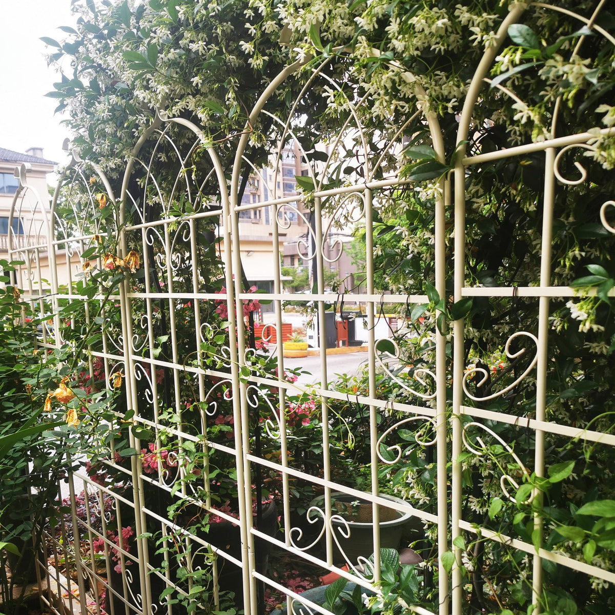 Metal Garden Rustproof Trellis For Climbing Plants Outdoor Flower Support, photo 9 of 40