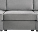 Modern 3 Seater Upholstered Sofa With Curved Design by HouseOfZazla