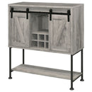 Hovander - Sliding Door Bar Cabinet - Gray by HouseOfZazla