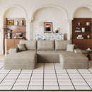 107" Cloud Sectional Sofa with Ottoman