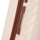 3-Piece ABS Spinner Wheel Luggage Set 20"/24"/28" Beige
