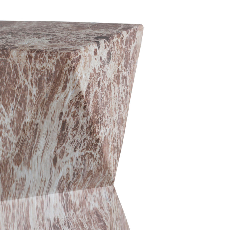 Round Outdoor Geometric End Table - Marble, photo 3 of 7