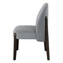 Clayten Gray Fabric and Espresso Finish Dining Chair (Set of 2)