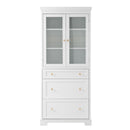 Freestanding Tall Bathroom Cabinet With Adjustable Shelves, Drawers, Soft Close Glass Doors by Unique Piece Furniture