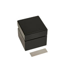 Black Square Wood Box with Clock & Compass by creativegiftsdirect