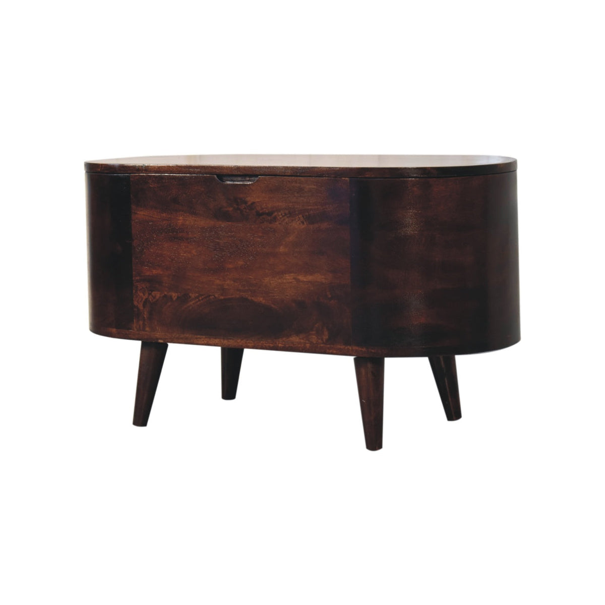 Solid Wood Light Rounded Lid-up Blanket Box, photo 4 of 10