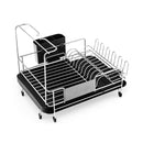 Stainless Steel Expandable Dish Rack with Drainboard and Swivel Spout by LJGDeals