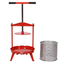 Fruit and Wine Press With T-Shaped Hand Shank, 3.69 Gallon / 14L - Red by HouseOfZazla