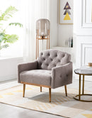 Accent Chair, leisure single sofa with Rose Golden feet