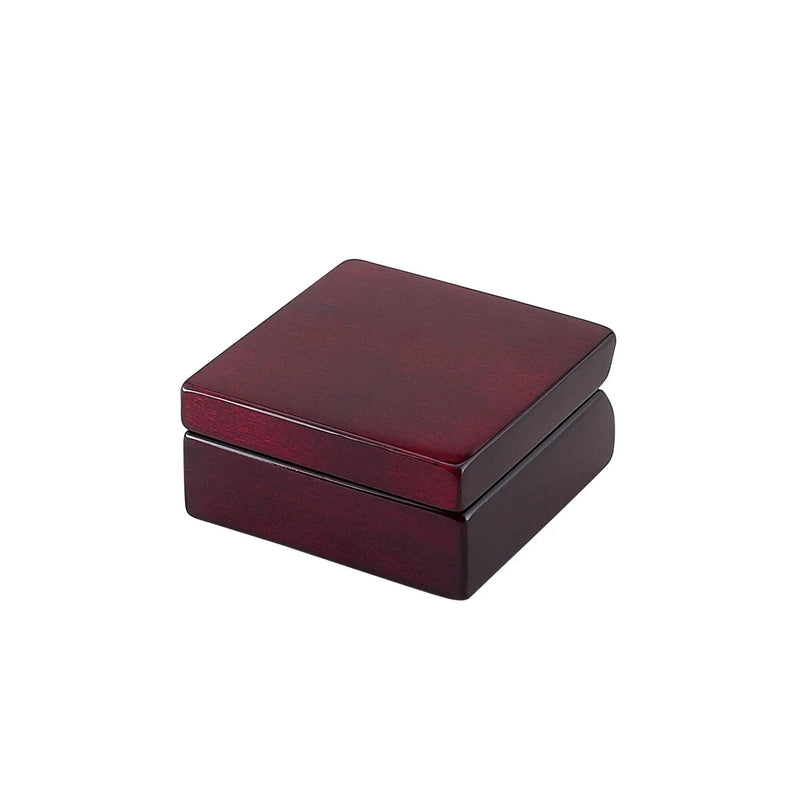 Square Wood Box With Clock In Piano Finish, photo 2 of 2