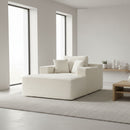 Convertible Chaise Lounge Chair With Wide Armrest & Throw Pillows