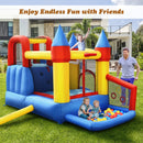 Inflatable Bounce House with Basketball Rim and 780W Blower by LJGDeals