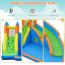 Inflatable Mighty Bounce House Jumper with Water Slide without Blower by LJGDeals