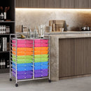 20 Drawers Storage Rolling Cart Studio Organizer-Multicolor by LJGDeals