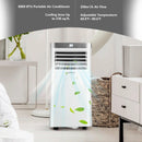 8000 BTU 3-in-1 Portable Air Conditioner with Remote Control-White by LJGDeals