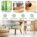 2 Pieces Bamboo Nightstand Sofa Table with Storage Shelf by LJGDeals