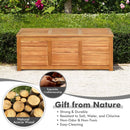 46 Gallon Acacia Wood Storage Bench Box for Patio Garden Deck by LJGDeals