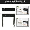 Writing Desk 2-Tier Vanity Desk Computer Desk with 4 Drawers by LJGDeals