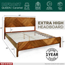 Bifrost Solid Wood Bed Frame With Headboard by Megsu