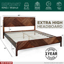 Bifrost Solid Wood Bed Frame With Headboard by Megsu